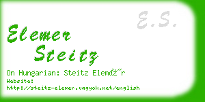 elemer steitz business card